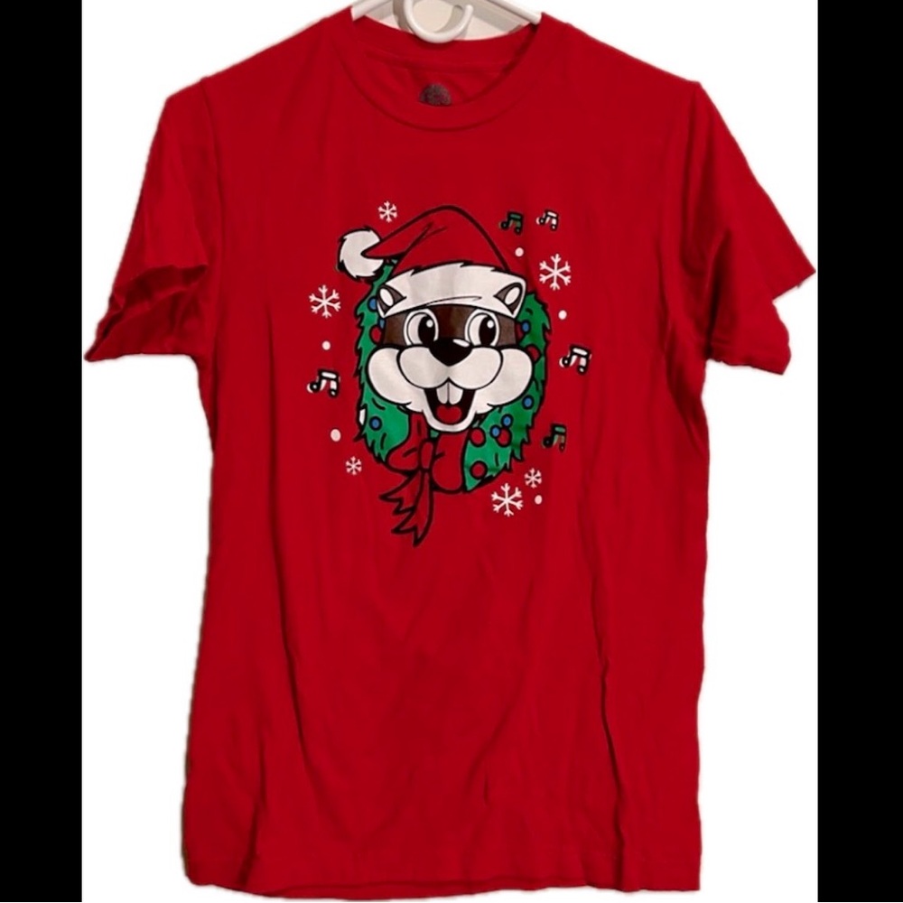 Buc-ee’s Christmas Shirt “Never Calm Always Bright” Size Small